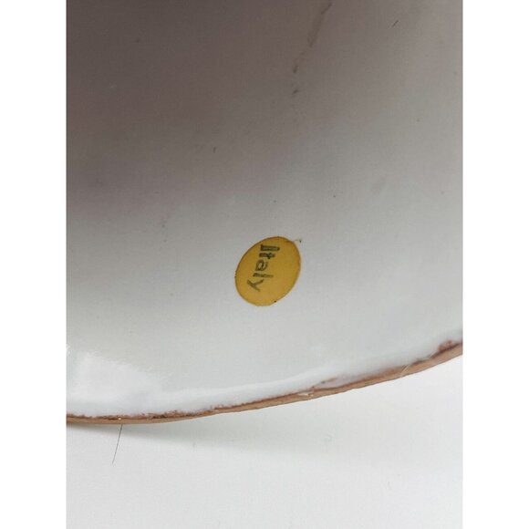 Vtg Clay Art Pottery Angel Figurine Candle Holder Made in Italy Blonde - Picture 8 of 8